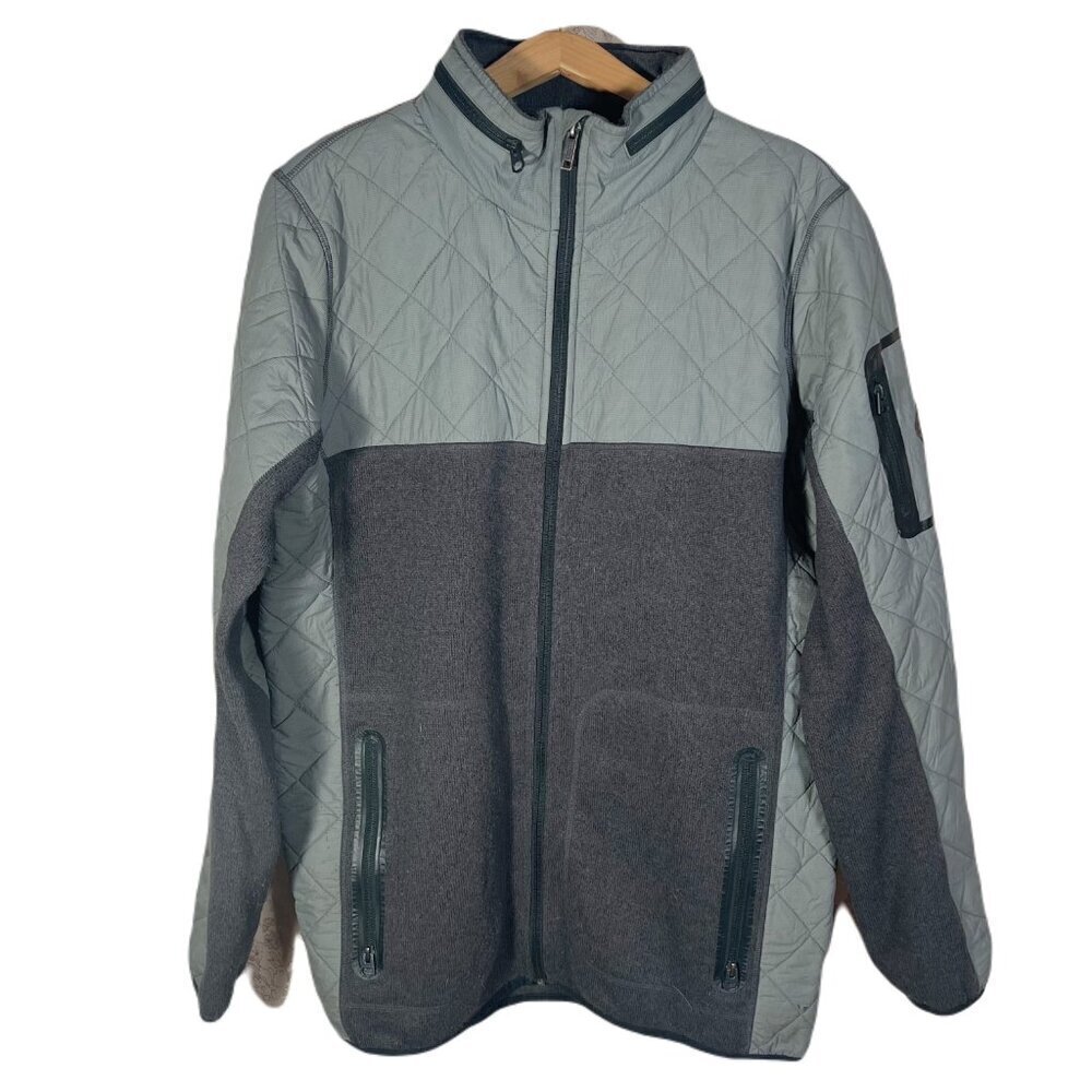 Burton Men's Pierce Fleece Dandong Grey Winter Jacket Coat Size L